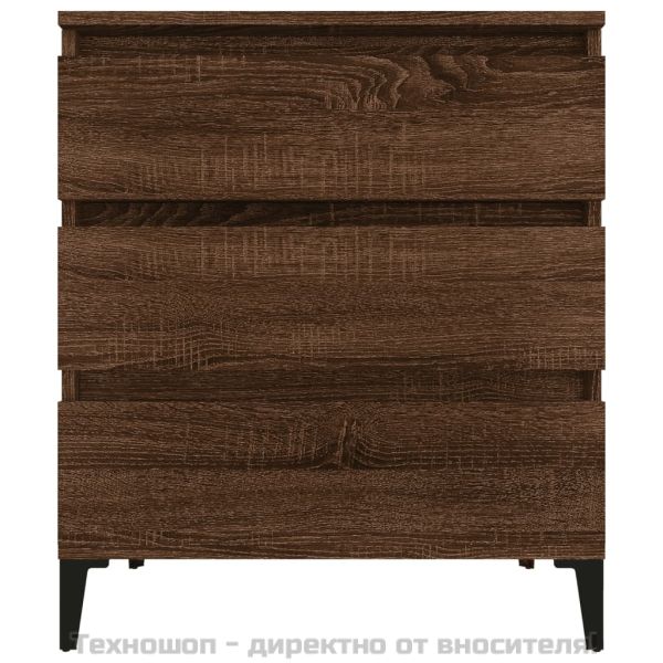 Сайдборд, Кафяв дъб, 60x35x70 см, инженерно дърво