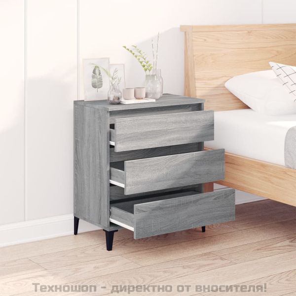 Сайдборд, сив сонома, 60x35x70 см, инженерно дърво