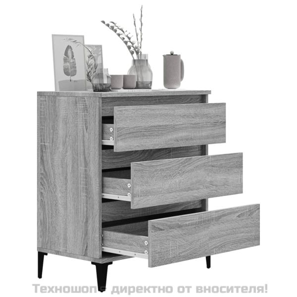 Сайдборд, сив сонома, 60x35x70 см, инженерно дърво