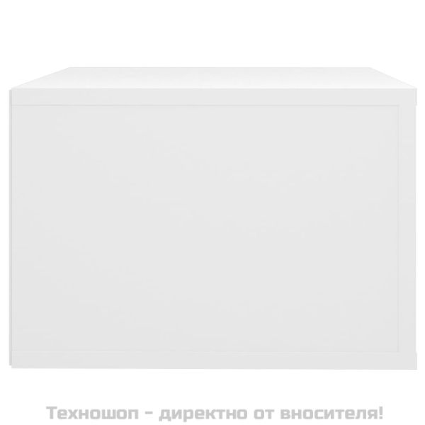 Нощни шкафчета за стенен монтаж, 2 бр, бели, 50x36x25 см