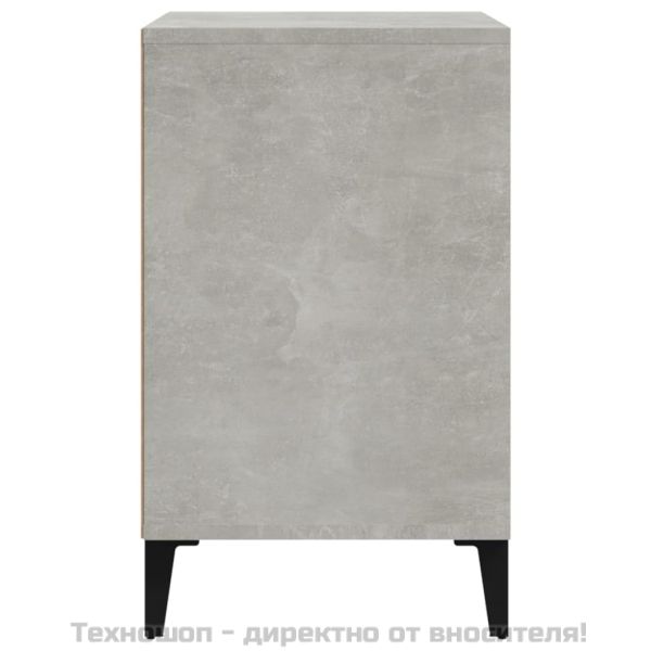 Шкаф за обувки, бетонно сив, 102x36x60 см, инженерно дърво