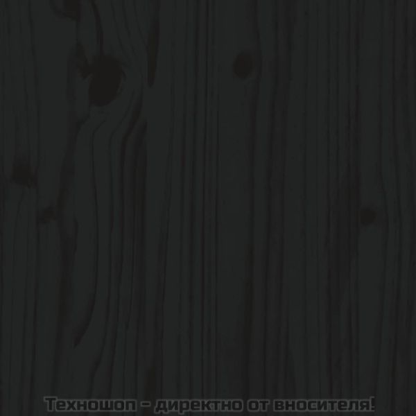 Рамка за легло черна масивно дърво 75x190 см Small Single