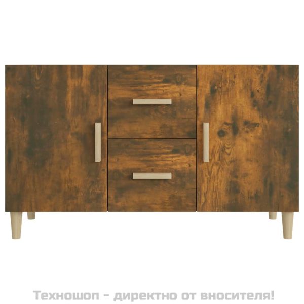 Сайдборд, опушен дъб, 100x36x60 см, инженерно дърво