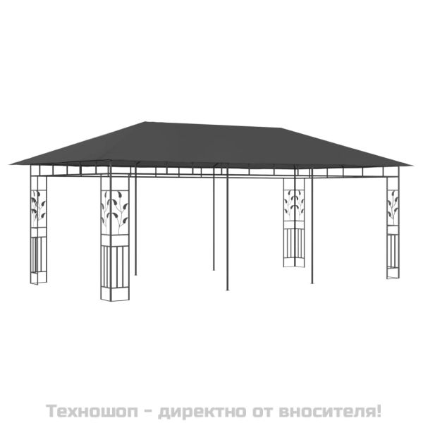 Шатра с мрежа против комари, 6x3x2,73 м, антрацит