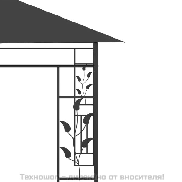 Шатра с мрежа против комари, 6x3x2,73 м, антрацит