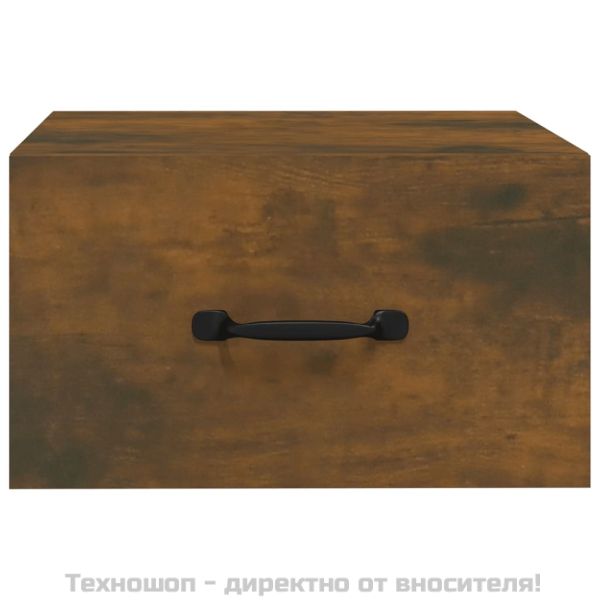 Нощно шкафче за стенен монтаж, опушен дъб, 35x35x20 см