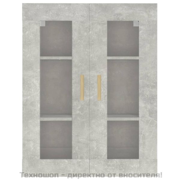 Окачен стенен шкаф, бетонно сиво, 69,5x34x90 см