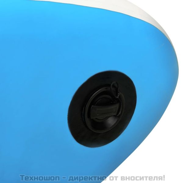 Комплект надуваем стендъп падълборд, 305x76x15 см, син