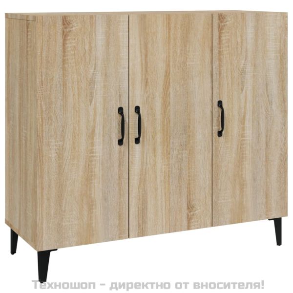 Сайдборд, дъб сонома, 90x34x80 см, инженерно дърво