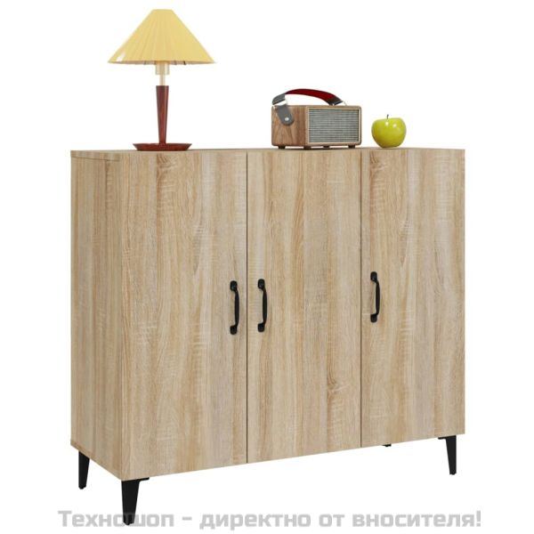 Сайдборд, дъб сонома, 90x34x80 см, инженерно дърво