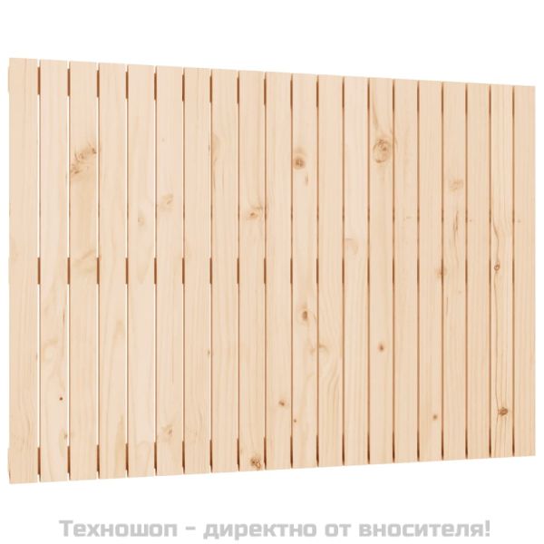 Стенна табла за спалня, 127,5x3x90 см, борово дърво масив