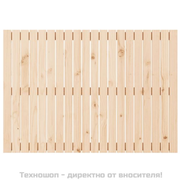 Стенна табла за спалня, 127,5x3x90 см, борово дърво масив