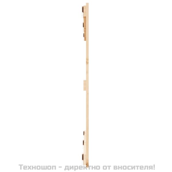 Стенна табла за спалня, 127,5x3x90 см, борово дърво масив