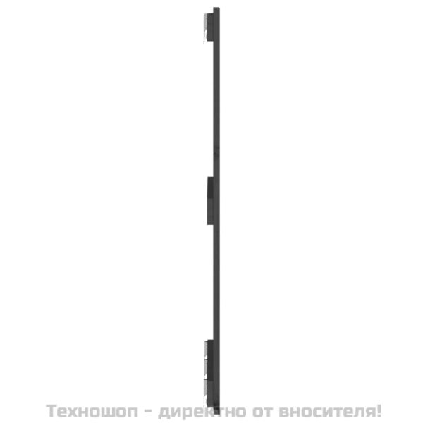 Стенна табла за спалня, сива, 166x3x90 см, борово дърво масив