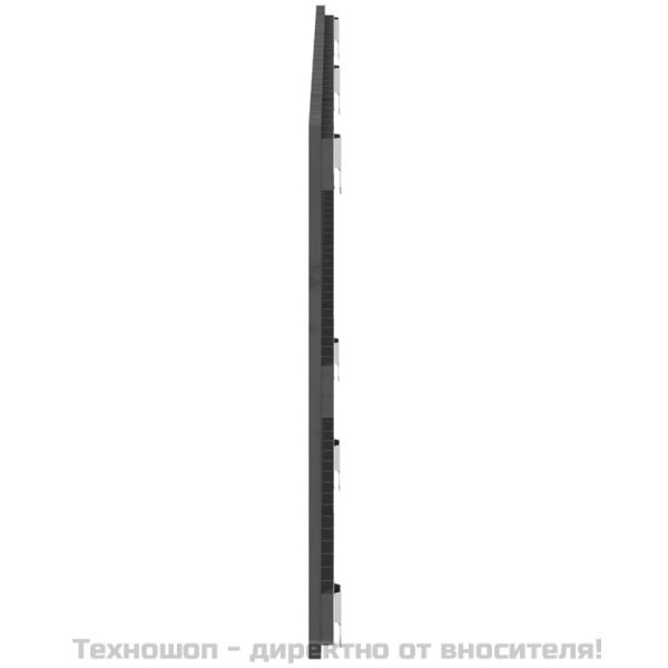 Стенна табла за спалня, сива, 166x3x60 см, борово дърво масив