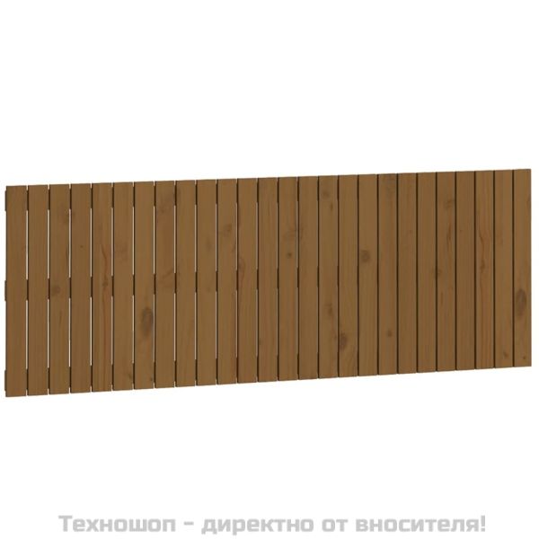 Стенна табла за спалня, меденокафява, 166x3x60 см, бор масив