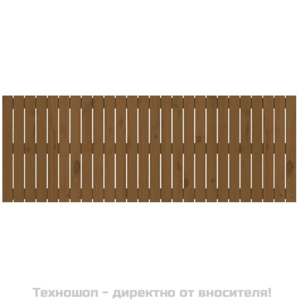 Стенна табла за спалня, меденокафява, 166x3x60 см, бор масив