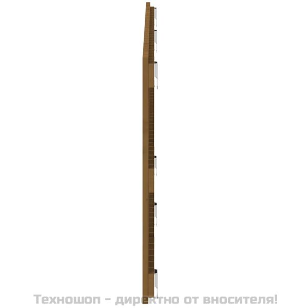 Стенна табла за спалня, меденокафява, 166x3x60 см, бор масив