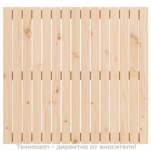 Стенна табла за спалня, 95,5x3x90 см, борово дърво масив