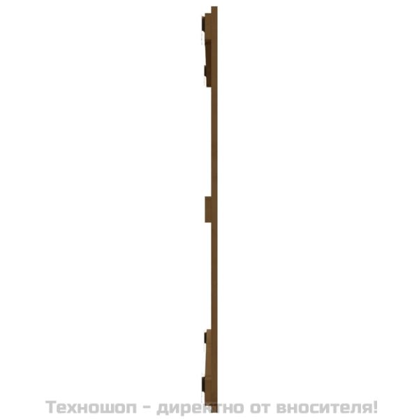 Стенна табла за спалня, меденокафява, 95,5x3x90 см, бор масив
