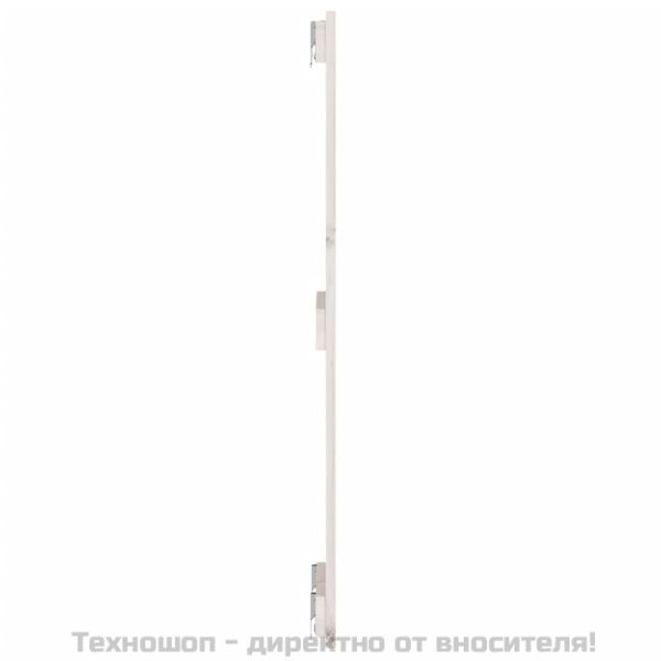 Стенна табла за спалня, бяла, 82,5x3x90 см, борово дърво масив