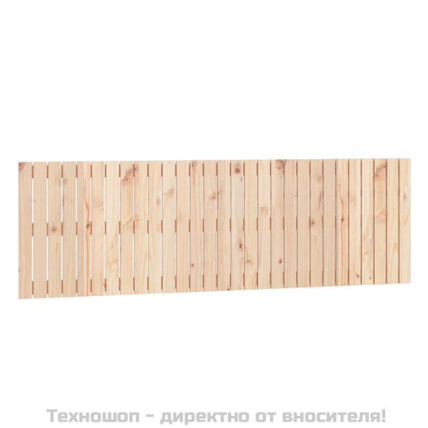Стенна табла за спалня, 185x3x60 см, борово дърво масив