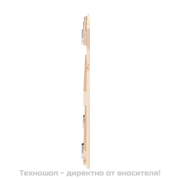 Стенна табла за спалня, 185x3x60 см, борово дърво масив