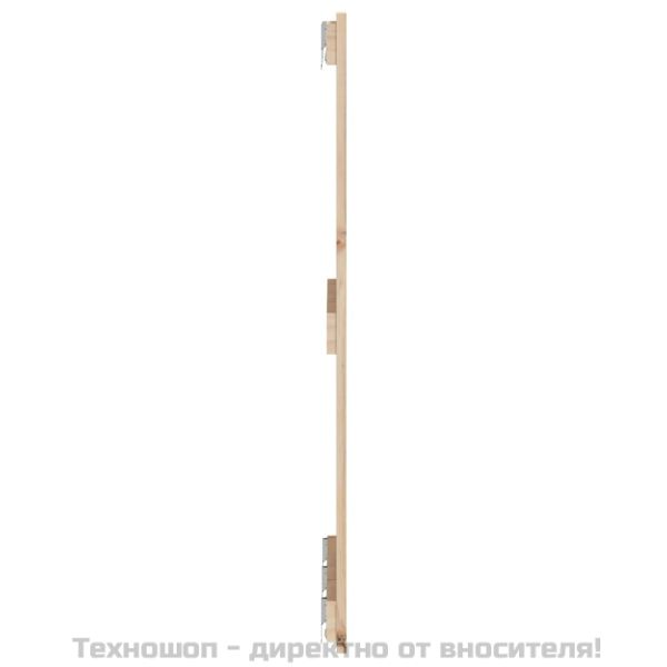 Стенна табла за спалня, 166x3x90 см, борово дърво масив