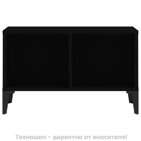 Кафе маса, черна, 60x50x36,5 см, инженерно дърво