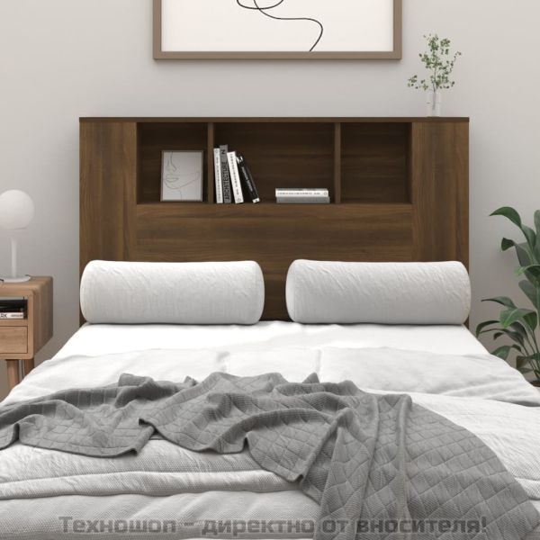 Табла за легло тип шкаф, кафяв дъб, 120x18,5x102,5 см