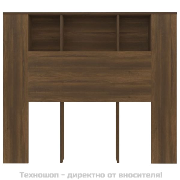 Табла за легло тип шкаф, кафяв дъб, 120x18,5x102,5 см