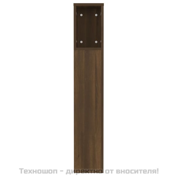 Табла за легло тип шкаф, кафяв дъб, 120x18,5x102,5 см