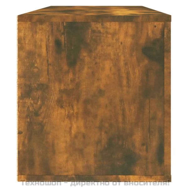 Шкаф за обувки, опушен дъб, 100x35x38 см, инженерно дърво