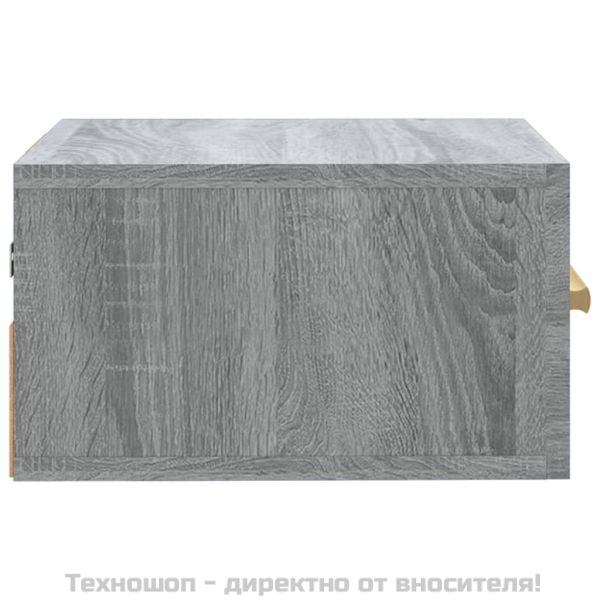 Нощни шкафчета за стенен монтаж, 2 бр, сив сонома, 35x35x20 см