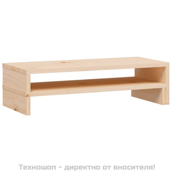 Поставка за монитор, (52-101)x22x14 см, бор масив