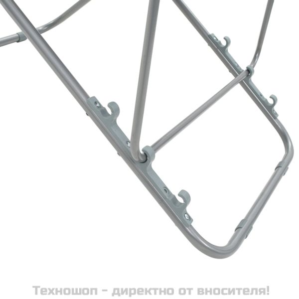 Сгъваеми плажни столове, 2 бр, стомана и оксфорд тъкан, кафяви