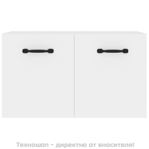 Стенен шкаф, бял гланц, 80x36,5x35 см, инженерно дърво