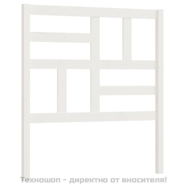 Горна табла за легло, бяла, 96x4x104 см, бор масив