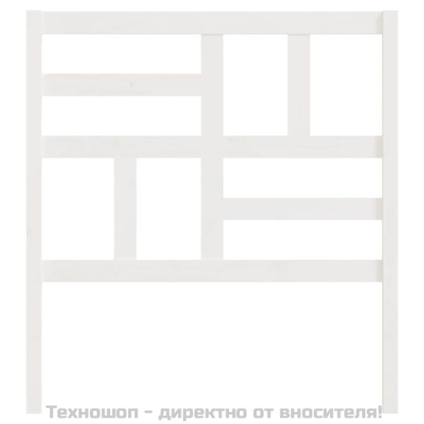 Горна табла за легло, бяла, 96x4x104 см, бор масив