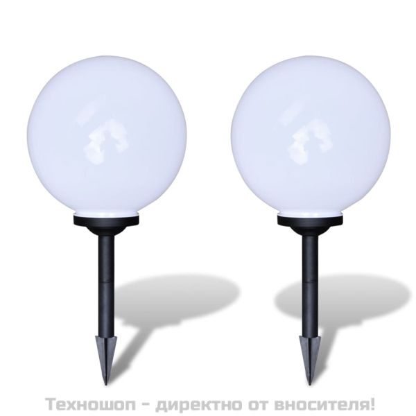 Градински лампи за пътеки 2 бр LED 30 см със земен шип