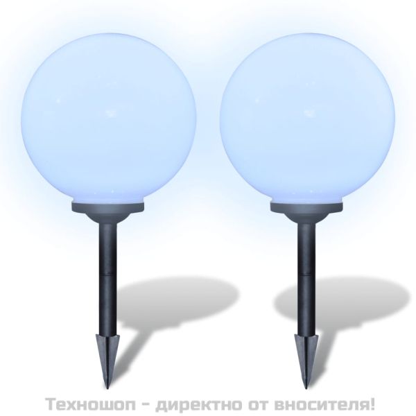 Градински лампи за пътеки 2 бр LED 30 см със земен шип