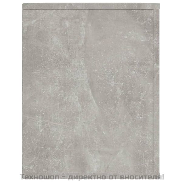 Етажерка за обувки, бетонно сива, 75x35x45 см, инженерно дърво