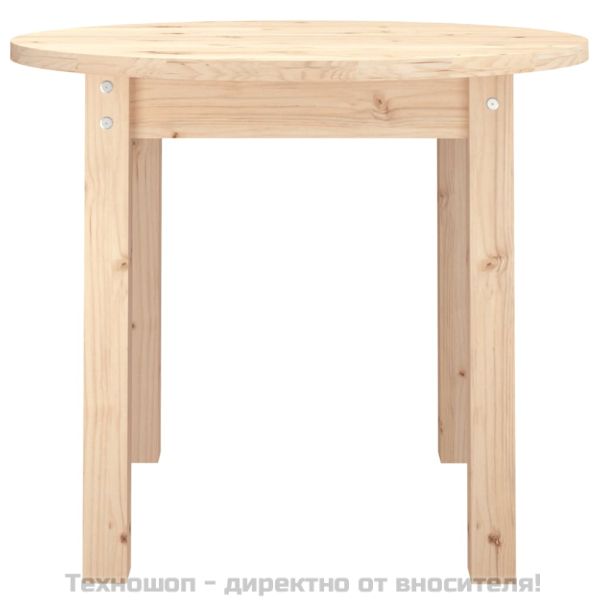 Кафе маса, Ø 55x45 см, борово дърво масив