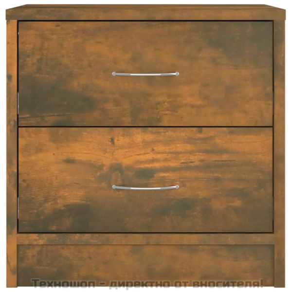 Нощно шкафче, опушен дъб, 40x30x40 см, инженерно дърво