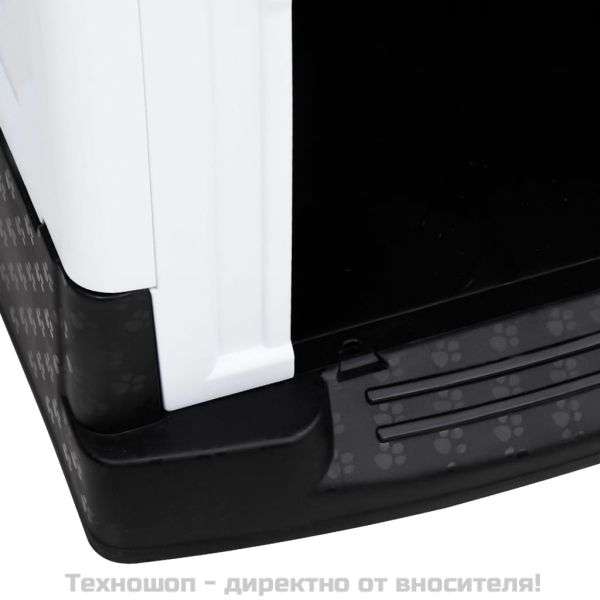 Кучешка колиба, синя, 57x68x66 см, полипропилен