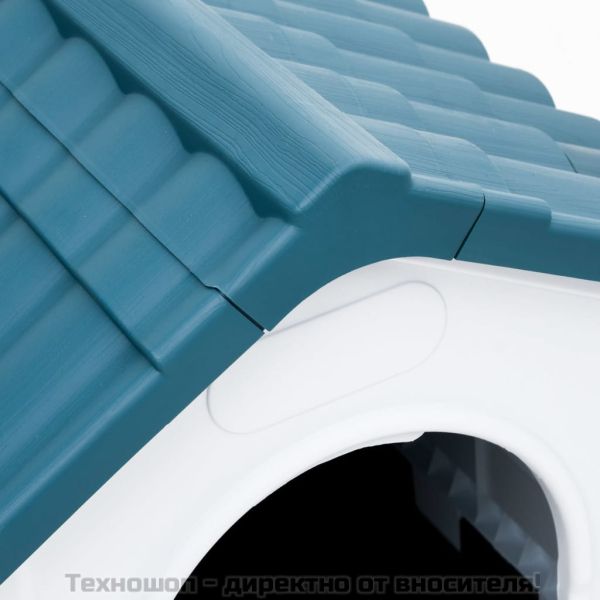 Кучешка колиба, синя, 57x68x66 см, полипропилен