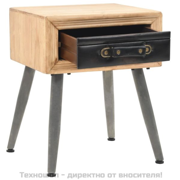 Нощно шкафче, чам масив, 43x38x50 см