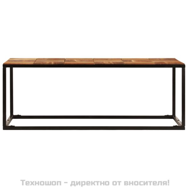 Маса за кафе, 110x60x40 см, акациево дърво масив и стомана