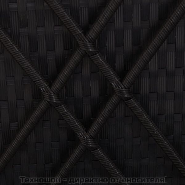 Шезлонг с шалте и маса за чай, полиратан, кремавобял