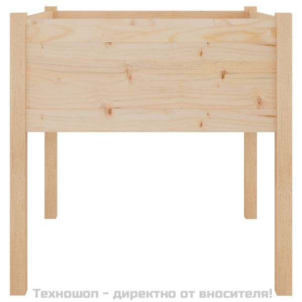 Градински сандък, 70x70x70 см, борово дърво масив